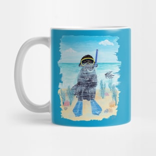 Snorkeling Nautical Newf in the Sea Mug